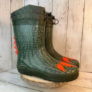 LONDON FOG Toby Boys Youth Snow and Rain Boots Insulated Winter WP Sz 5 Dinosaur